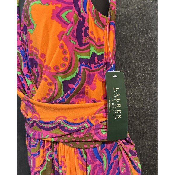 LAUREN RALPH LAUREN MULTICOLOR ABSTRACT PRINT DRESS SZ 6 NWT - Picture 6 of 15